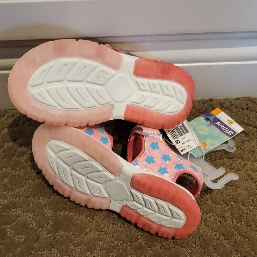 Toddler Girls Disney Stitch Pink Floral Lights Up Sandals Size 11 NWT - Picture 8 of 8